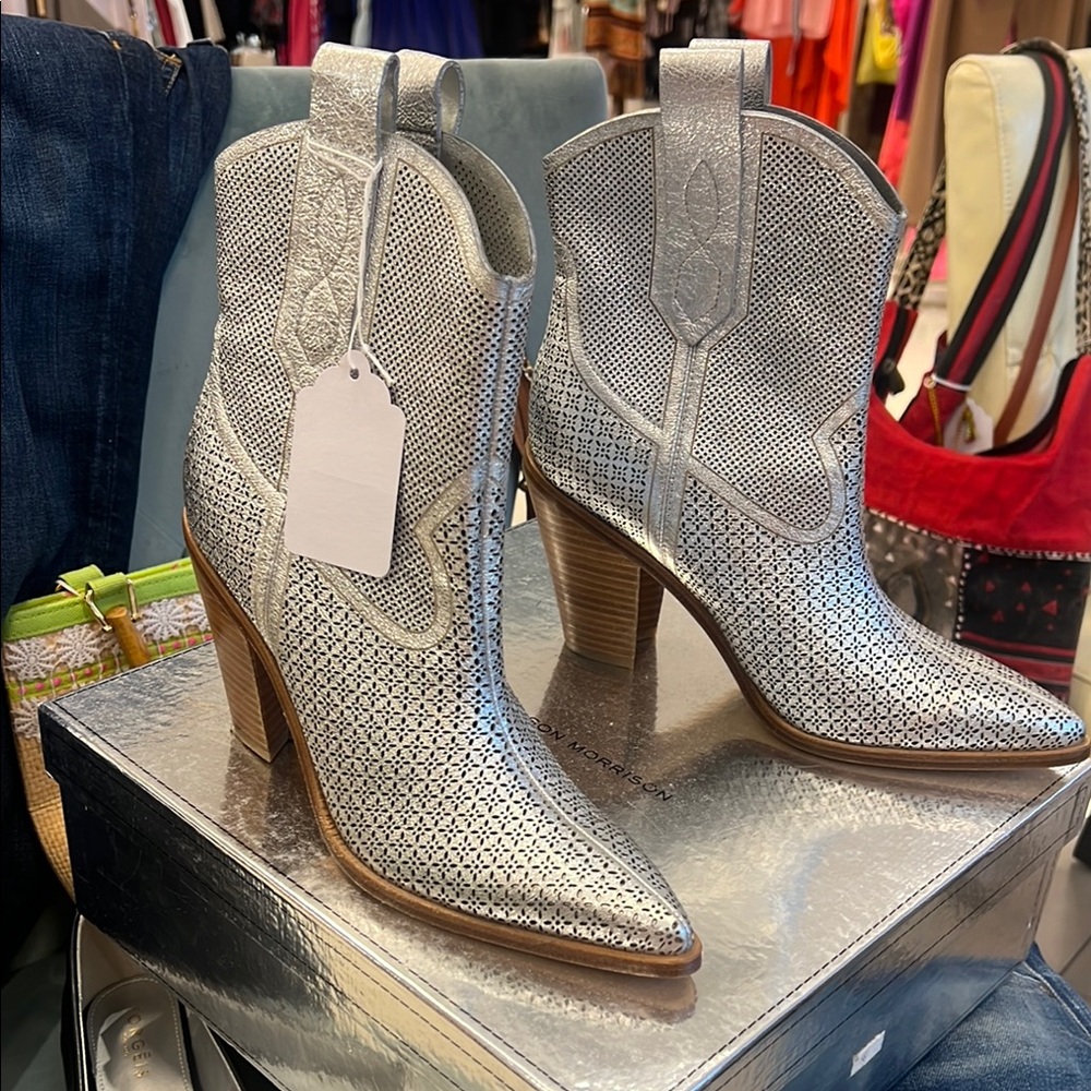 Silver Western Boots sigerson Morrison